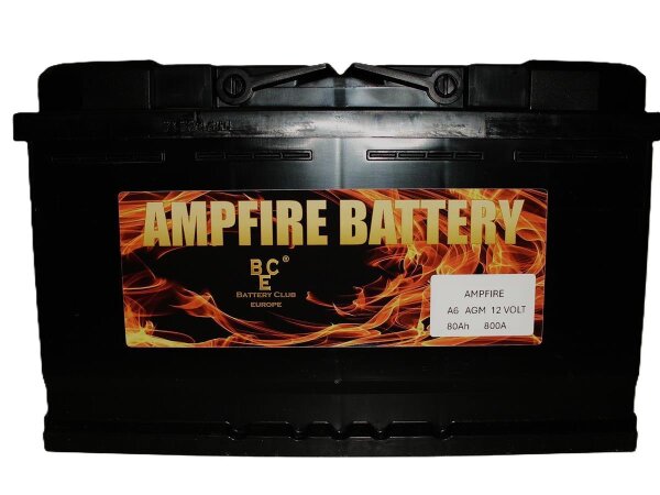 AMPFIRE LEISURE/MARINE 12V 80Ah 800A AGM/ EV Start/Stop