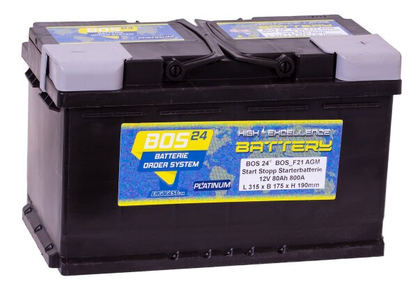 BOS24® MULTIUSE PLATINUM BOS_LM80 AGM  / EV Start/Stopp 12 V 80 Ah 800A (EN)